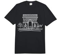 Arc De Triomphe Line Art Paris Comfort Colors Adult Heavyweight T-Shirt