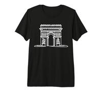 Arc de Triomphe Line Art Paris Landmark Premium T-Shirt