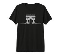 Arc de Triomphe One Line Art Paris Monument Drawing Premium T-Shirt