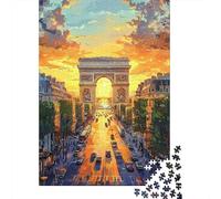 Arc De Triomphe, Paris 1000-Piece Puzzle for Adults, 38x26cm/1000pcs; White Cardboard for Simple Sorting; An Unhurried Indoor Weekend Activity