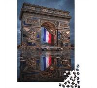 Arc De Triomphe Paris Jigsaw Puzzle for Game 1000 Pieces Beginners Puzzle Starters Anxiety Relief Secret Santa Gift 38x26cm/1000pcs