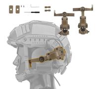 ARC Helmet Rail Universal Adapter Attachment Kit For Tactical Headset, Free Angle Tactical Headset Rail Mount(Brown)