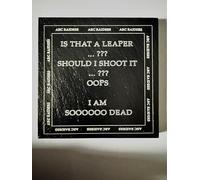 ARC Raiders Gaming Coaster, Black Square Drink Mat with Humorous Text, 100x100mm Flat Design