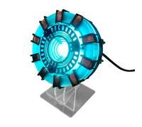 Arc Reactor Model Kit, Tony MK1 Arc Reactor Model DIY Assembly Kit with Blue LED Light, USB Powered Assembly Set and Acrylic Stand, Desktop Decorative Mechanical Display Gift for Adults & Youth
