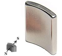 Arc Segment Magnet 45° SOUTH Neodymium N42 (NdFeB) Nickel-plated - R.37,5 mm r. 33,5 mm H 25 mm - Super Strong Industrial Magnets