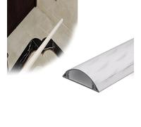 Arc-Shaped Cable Cover Strip 36" - Thickened Self-Adhesive Cord Hider, 4 PCS Cable Management Kit in White, Red, Yellow - Durable Conduit Trunking for Home/Office Use