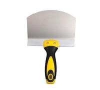 Arc-Shaped Putty Knife Spackle Tools, Upgrade Arc-Shaped Shovel Putty Knife Scraper Hand Tools, Stainless Steel Bucket Shovel with Comfortable Grip for Drywall Finishing (1)