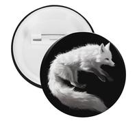 Arc-tic Fox Round Lapel Pin Badges Backpack Pins Brooch for Hats Clothing Decorations 12PCS