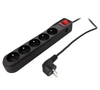 ARC5/30/CZ Power Strip: Fusing Sockets: 5 250VAC 10A Black ARMAC