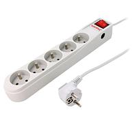 ARC5/50/SZ Power Strip: Fusing Sockets: 5 250VAC 10A Gray ARMAC