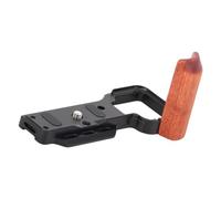 Arca Mounting Camera Grip Frame Designed for ZV-E10, Black | L-Shaped Mounting Structure, Rosewood Handgrip, Routine Access to Battery Compartment and Camera Port Controls