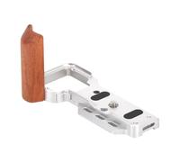 Arca Mounting Camera Grip Frame Designed for ZV-E10, Silver | L-Shaped Mounting Structure, Rosewood Handgrip, Routine Access to Battery Compartment and Camera Port Controls