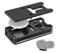 Arca Swiss Quick Release Plate for AirTag, Camera Mount Adapter with 1/4"-20 Screw for Tripod Quick Release Plate, Compatible with Canon Sony Nikon Fujifilm and More Camera, AirTag Hidden in Base