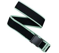 Arcade Belts A2 Unisex Adventure Belt: Heavy Duty Stretch, Metal Free Buckle, Atlas - Black/Mint, Standard (Up to 40"); 1.5" Wide