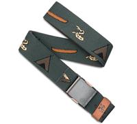 Arcade Belts A2 Unisex Adventure Belt: Heavy Duty Stretch, Metal Free Buckle, Get Outside - Jalapeno/Bay, Standard (Up to 40"); 1.5" Wide