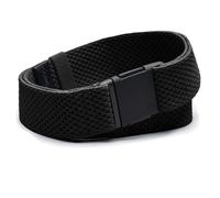 Arcade Belts Momentum Belt - Elastic Stretch Belt with Low-Profile Buckle, Travel-Friendly, Adjustable Fit, Black, Standard (Up to 40"); 1.5" Wide