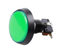 Arcade Button 5 Colors LED Light Lamp 60MM 45MM Big Round Arcade Video Game Player Push Button Switch 1Pcs(Green,45mm)