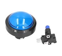 Arcade Buttons, 60mm Big Convex Button with LED Light, High Sensitivity American Style Standard Arcade Buttons, Dome Push Button with Micro Switch for Arcade Machine Video Games Console(Blue)
