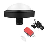Arcade Buttons LED,100mm Massive Arcade Button with LED Convexity Console Replacement Microswitch Button Holder, DC 12V (white)