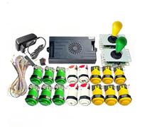 Arcade DIY Kit with 9800 Games (Selected Games), Pandora Saga DX Board, 4-Player Support, Joysticks and LED Buttons (Green Yellow)