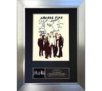 ARCADE FIRE Signed Autograph Mounted Photo Reproduction PRINT A4 Rare Perfect Birthday (297 x 210mm) #410 (Silver Frame)