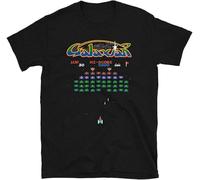 Arcade Galaxian T Shirt Space Invaders Video Game Retro Vintage 80S Alien Gaming Black