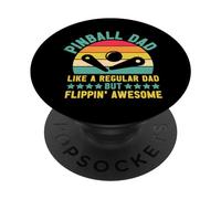 Arcade Game Pinball Dad Like A Regular Dad Flippin' Awesome PopSockets Adhesive PopGrip