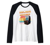 Arcade Gamer Retro Cabinet Video Game Aesthetic Raglan Baseball Tee