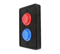 Arcade Light Switch Plate Cover, Single Switch (Black/Red/Blue), 1-Gang Standard Size Rocker Wall Plate, Game Room Decorator, Kid Bedroom Wallplate, Faceplate Replacement