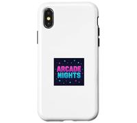Arcade Nights Retro Pixel 80s Inspired Graphic Case for iPhone X/XS