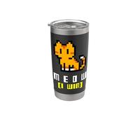 Arcade Retro Meow I Win Cat 8-Bit Video Game Lover Stainless Steel Insulated Tumbler