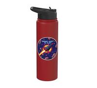 Arcade Space Retro Game Pixel Laser Star Coin Stainless Steel Insulated Water Bottle