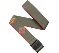 Arcade Youth Adventure Belt, Heavy Duty Elastic Webbing, Non-Metal Adjustable Buckle, Blackwood Youth - Ivy Green/Lava - Recycled, Taglia unica