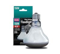 Arcadia Reptile - Solar Basking Floodlight 150W - E27, Essential UVA, Aids Wellbeing for All Reptiles