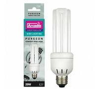 Arcadia Compact Bird Lamp Fluorescent E27 20W Light Bulb 2.4% UVB 30% UVA FBC20X