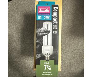 Arcadia D3 Compact Bulb 7% 23 Watt UVB Compact Lamp