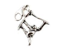 Arcadia Gifts Charm Pendants Orangutan Shape Ape Monkey Clip On Tibetan Antique Silver Tone in Organza Bag (Orangutan Clip On)