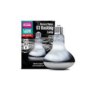 Arcadia Mercury Vapour D3 UV Basking Lamp 160W. Full Spectrum UVA Reptile Heat Lamp Bulb for Bearded Dragon,Tortoise, Reptile & Turtle. All-in-One Basking lamp. Reptile Vivarium & Terrarium Light