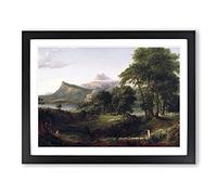 Arcadian By Thomas Cole Classic Painting Framed Print | A4 Black Framed Wall Art | Ready to Hang | Classic Historical Picture | Living Room Bedroom Lounge Office