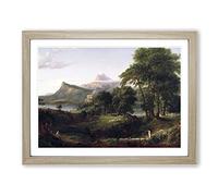 Arcadian By Thomas Cole Classic Painting Framed Print | A4 Oak Framed Wall Art | Ready to Hang | Classic Historical Picture | Living Room Bedroom Lounge Office