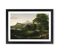 Arcadian by Thomas Cole Framed Print | A2 Black Framed Wall Art | Ready to Hang | Modern Nature Picture | Living Room Bedroom Lounge Office