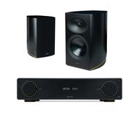 Arcam A15+ Integrated Amplifier with Arcam Radia R25 Bookshelf Loudspeakers Pair - Black