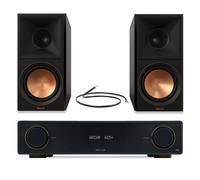 Arcam A15+ Integrated Amplifier with Klipsch RP-600M II Bookshelf Speakers Ebony Pair HiFi Package