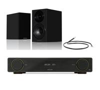 Arcam A5+ Integrated Amplifier with Wharfedale Diamond 12.1i Bookshelf Speakers Pair - Black
