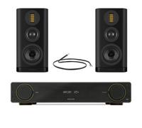 Arcam A5+ Integrated Amplifier with Wharfedale EVO 5.2 Bookshelf Speakers Pair - Black