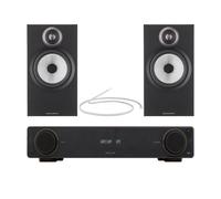 Arcam Radia A5 Integrated Amplifier with Bluetooth and Bowers & Wilkins 606 S3 Bookshelf Speakers Pair Black HiFi Package