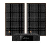 Arcam Radia SA35 Streaming Amplifier & JBL L82 Mk2 Classic Standmount Speakers Hi-Fi Bundle Black