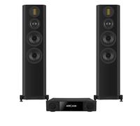 Arcam Radia SA35 Streaming Amplifier & Wharfedale Evo 5.4 Floorstanding Speakers Hi-Fi Bundle Black