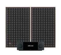 Arcam Radia SA45 Streaming Amplifier & JBL L100 Mk2 Classic Standmount Speakers Hi-Fi Bundle Black