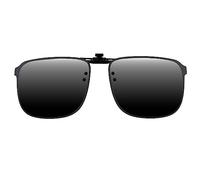 ARCAMOY Clip on Sunglasses Over Prescription Glasses Polarized Anti Glare Flip Up UV Protection Glasses For Men Women, Black, 140x47 mm